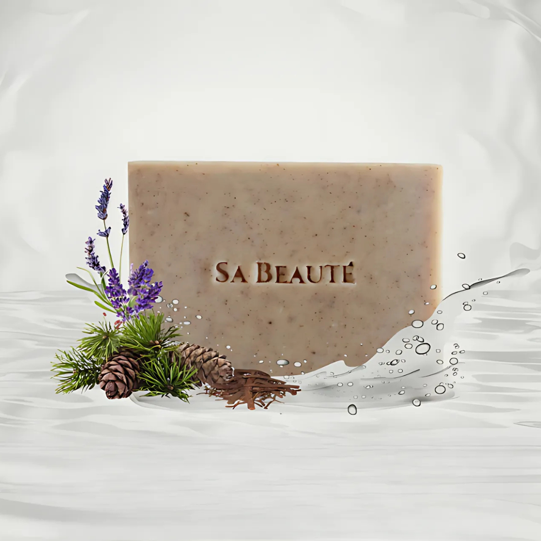 SA BEAUTE natural soap bar close up image
