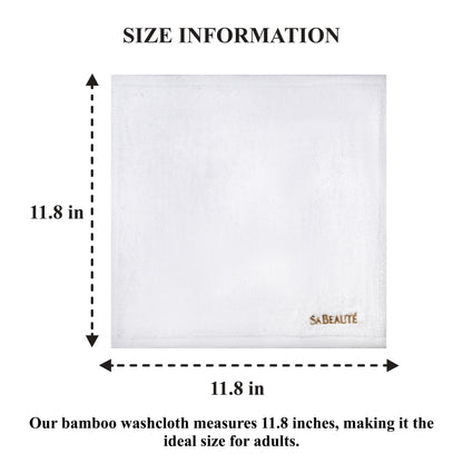 BAMBOO FIBER WASHCLOTH SIZE INFORMATION (11.8 INCHES)