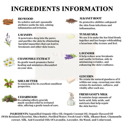 UNDER THE STARS NATRUAL SOAP BAR INGREDIENTS INFORMATION